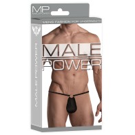 Male Power G-String Front Ring Black O/S