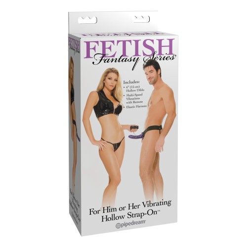 Fetish Fantasy Vibrating Hollow Strap-On - Couples Pleasure