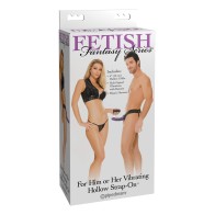 Fetish Fantasy Vibrating Hollow Strap-On - Couples Pleasure