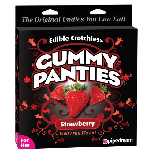 Strawberry Edible Crotchless Gummy Panty for Sweet Lovers