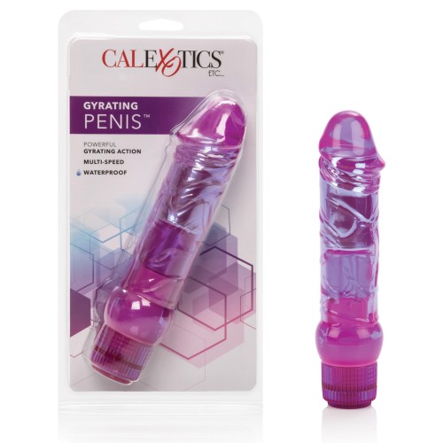 Crystalessence 6.5 Inch Gyrating Penis Purple