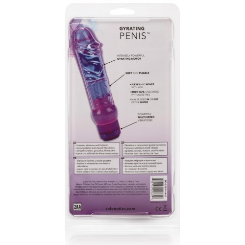 Crystalessence 6.5 Inch Gyrating Penis Purple