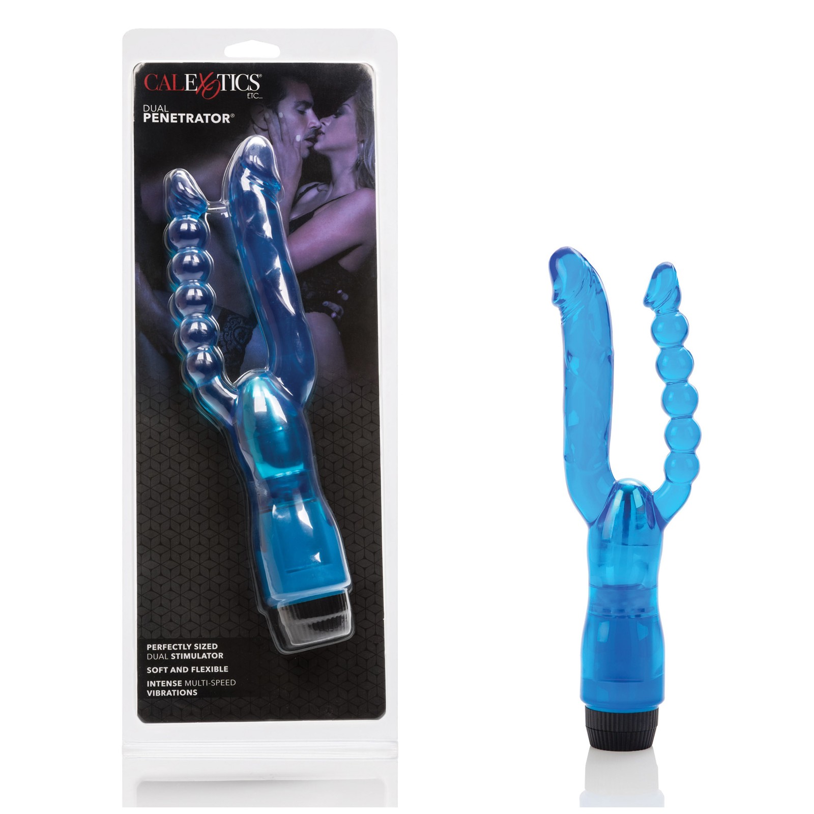 Crystalessence 5 Inch Dual Penetrator - Blue