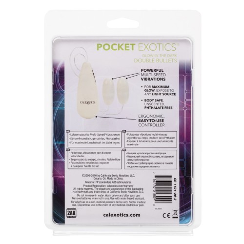 Pocket Exotics Glow In The Dark Double Bullets