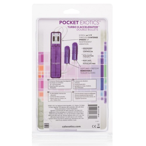 Pocket Exotics Turbo 8 Double Bullets - Purple