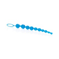 X-10 Blue Graduated Anal Beads for Ultimate Pleasure