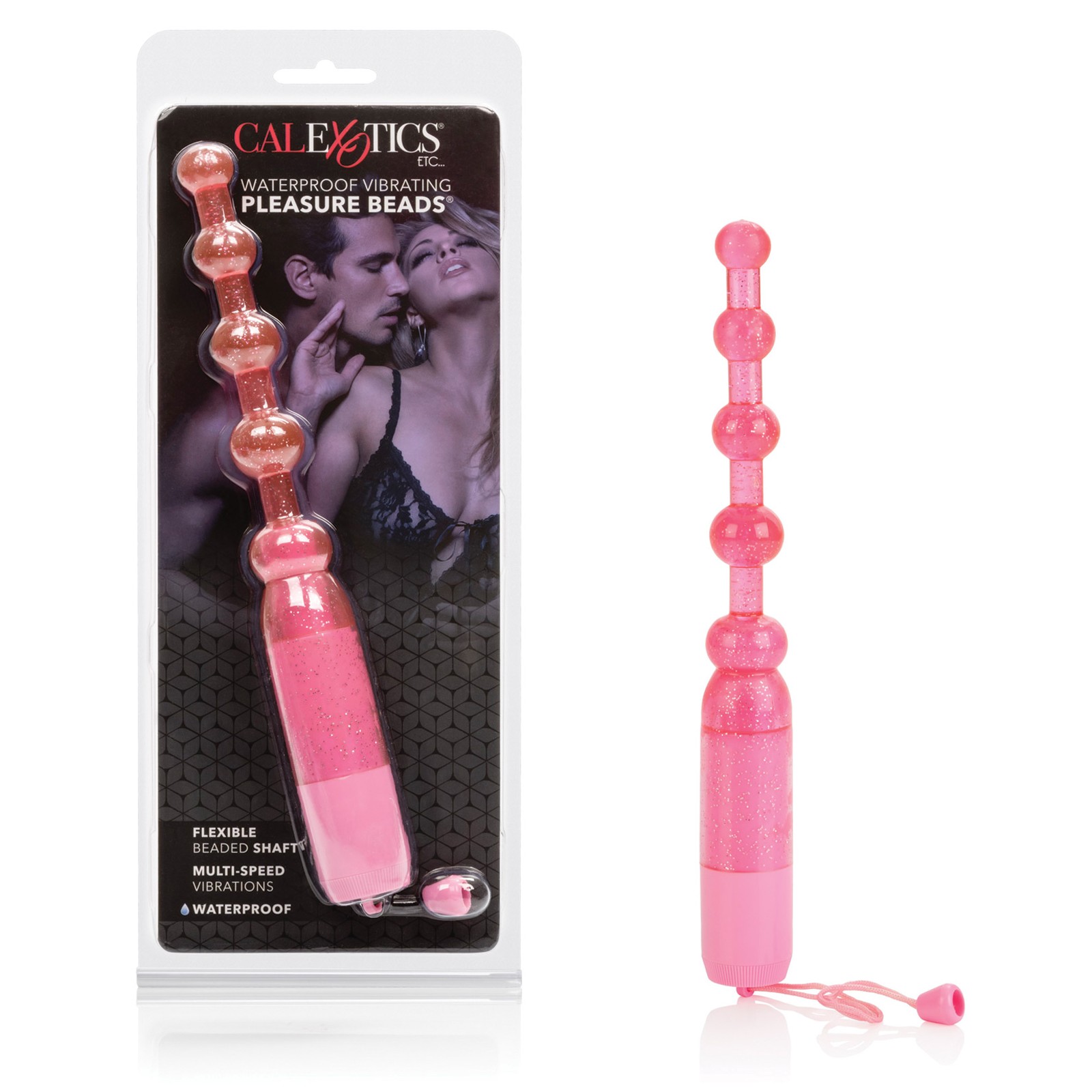 Shop Waterproof Vibrating Pleasure Beads - Pink