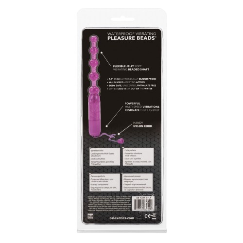 Vibrating Pleasure Beads Waterproof - Purple