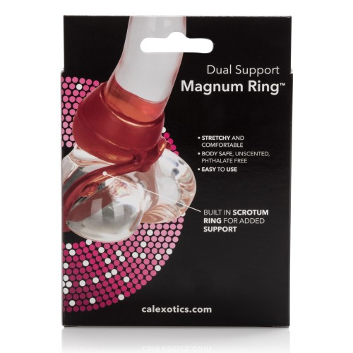 Anillo Magnum de Doble Soporte Rojo - Mejora Tu Placer