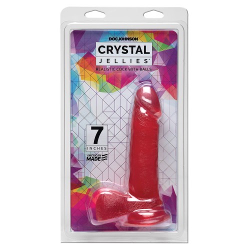 Crystal Jellies 7-Inch Realistic Cock Pink