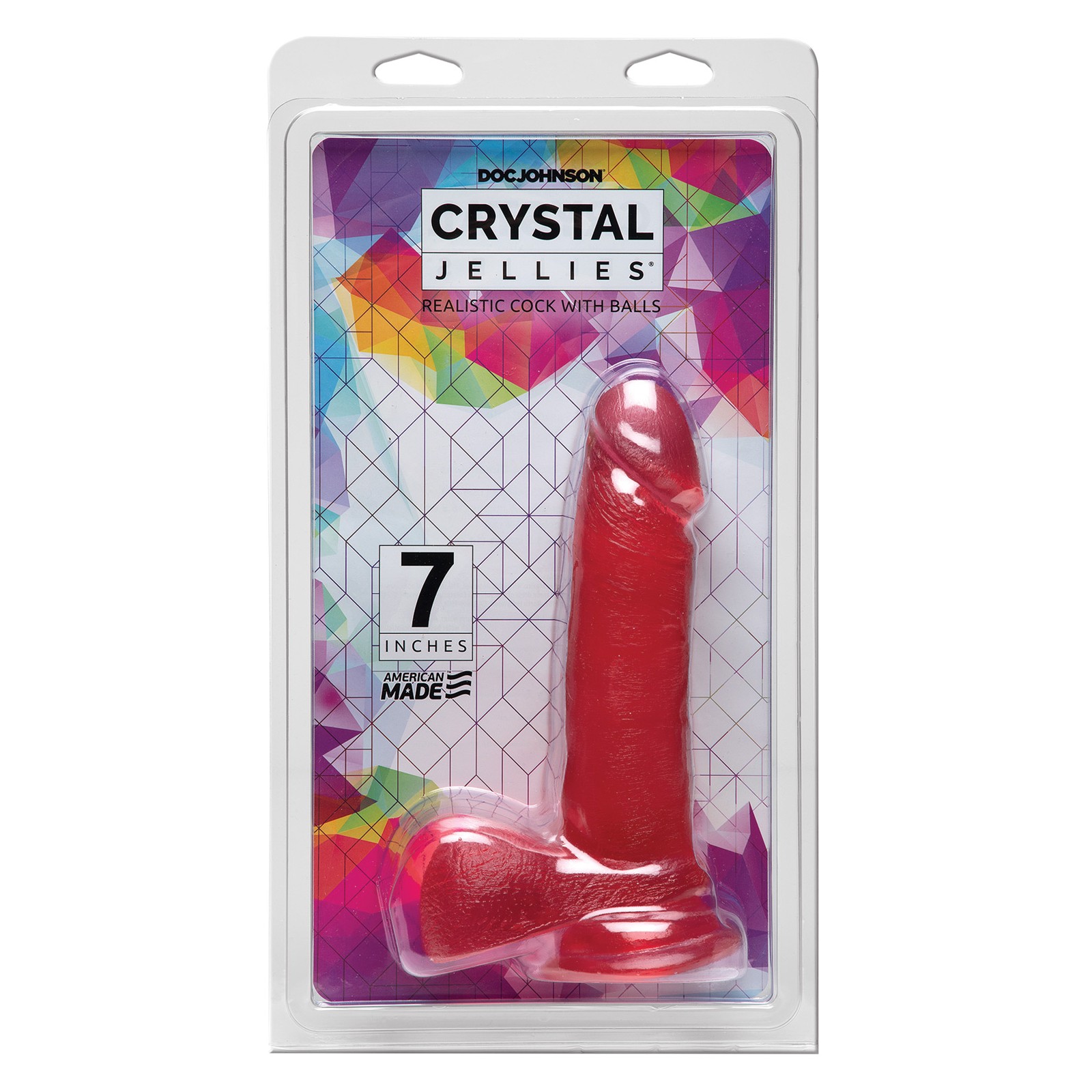 Crystal Jellies 7-Inch Realistic Cock Pink