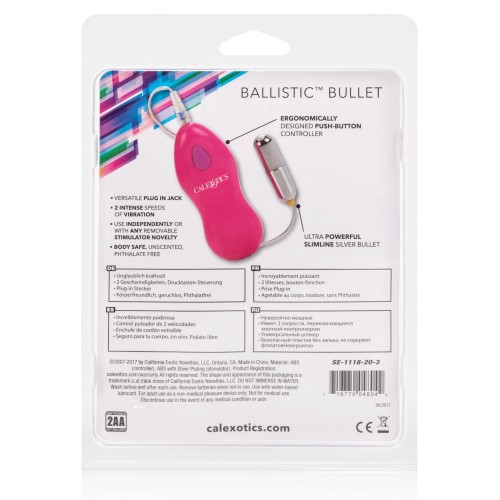 Ballistic Slimline Bullet Rosa Poderoso Vibrador