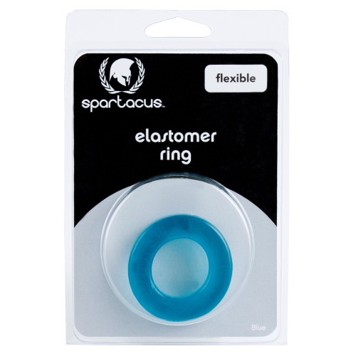 Anillo para el Pene Spartacus Elastomer - Azul Metro para Placer Mejorado