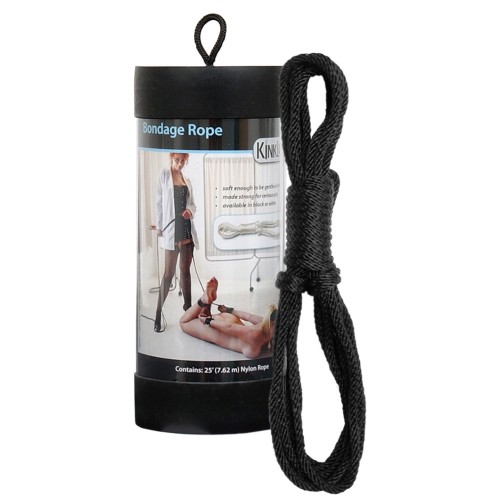 Cuerda de Bondage Negra KinkLab para Juego de Restricción