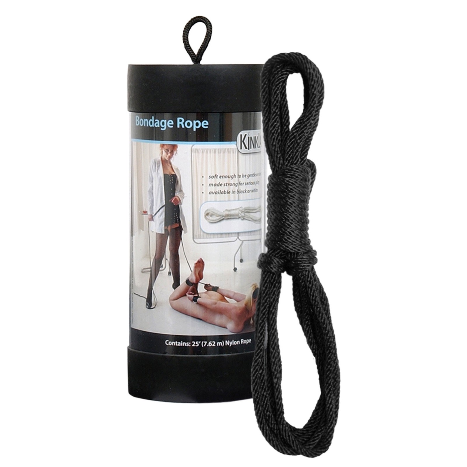 KinkLab Black Bondage Rope for Restraint Play