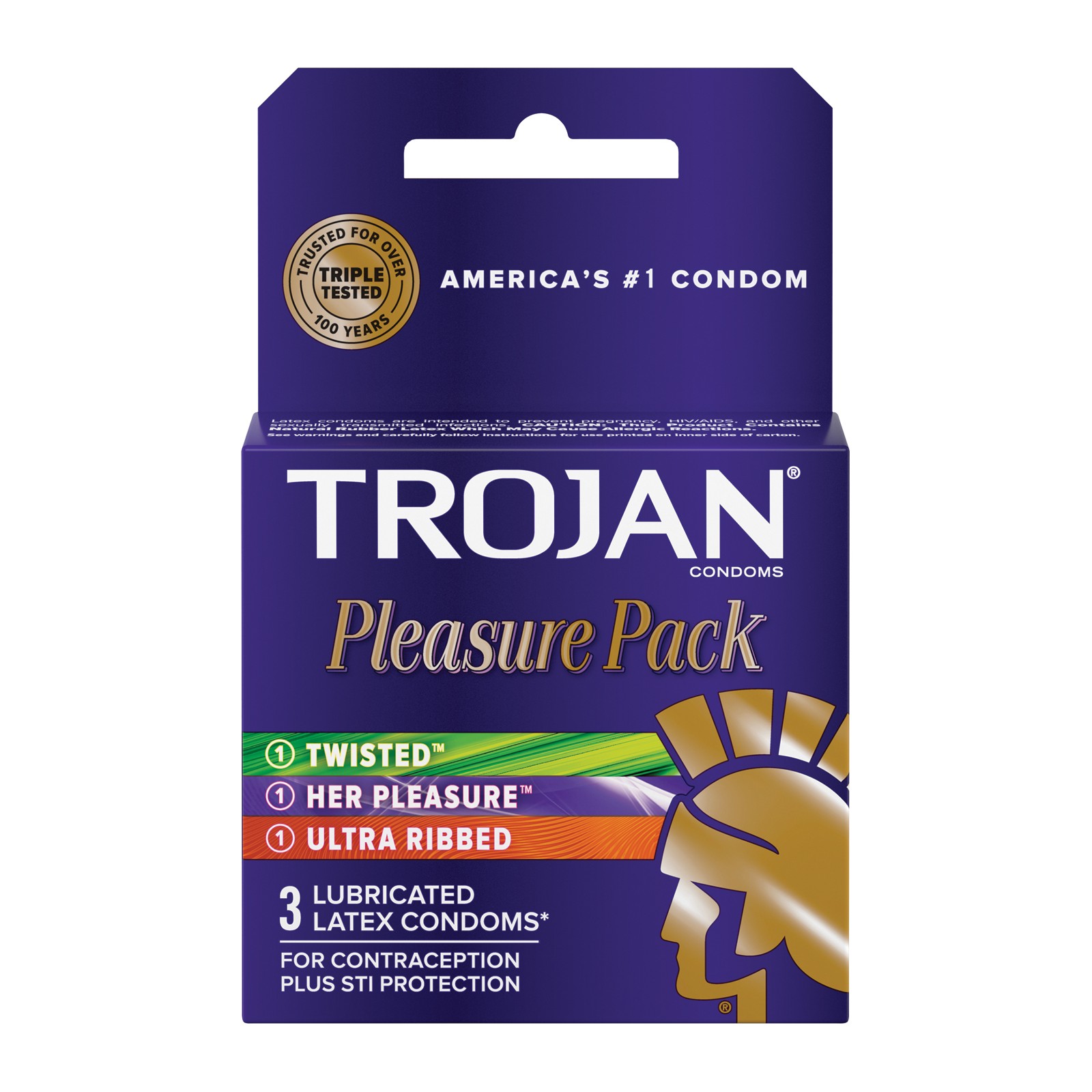 Trojan Pleasure Pack Condoms - 3 Count