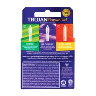 Condones Trojan Pleasure Pack - Caja de 3