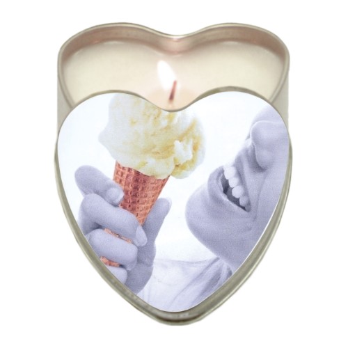 Earthly Body Suntouched Hemp Edible Candle Vanilla - 4.7 oz Heart Tin