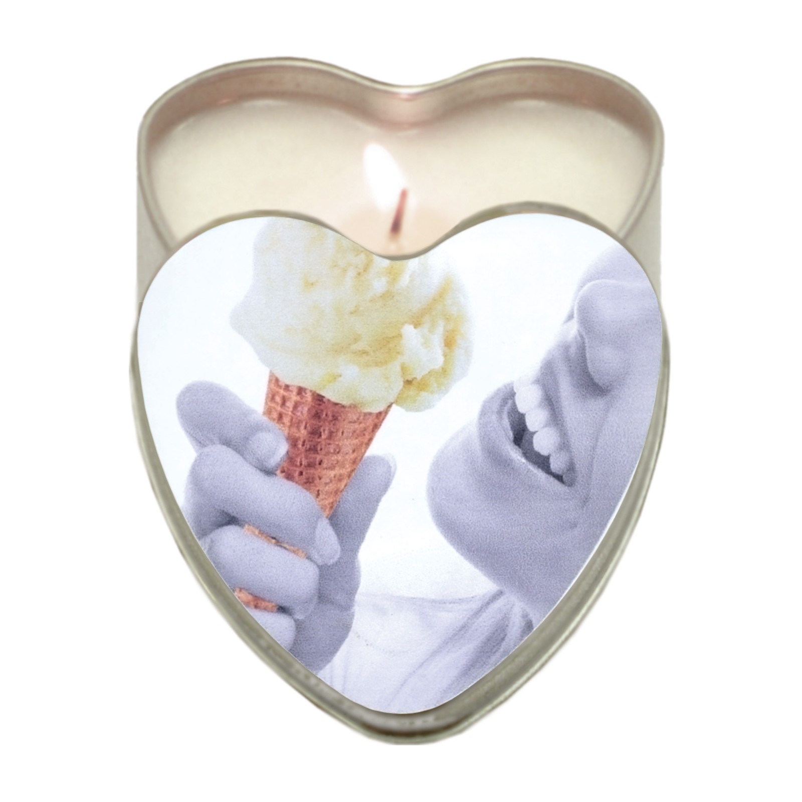 Earthly Body Suntouched Hemp Edible Candle Vanilla - 4.7 oz Heart Tin