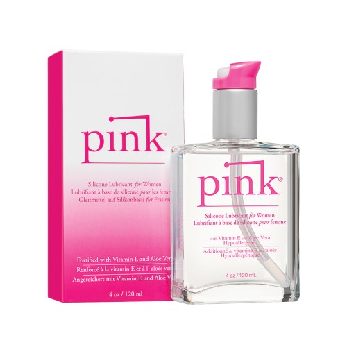 PINK Silicone Lube in Glass Bottle