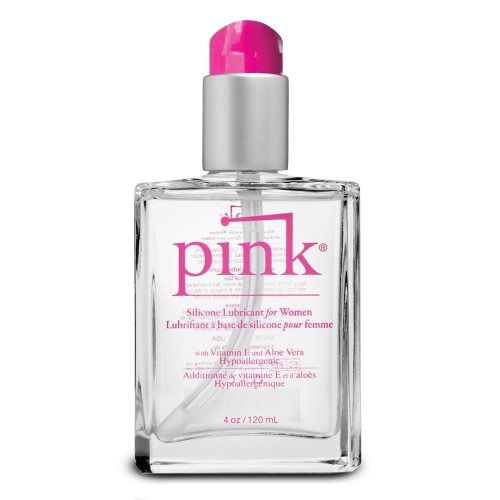 PINK Silicone Lube in Glass Bottle