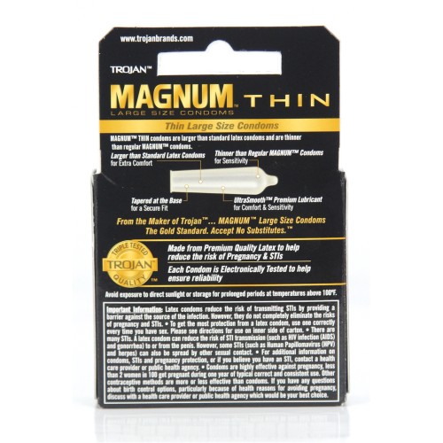 Condones Trojan Magnum Thin para Mayor Seguridad y Placer