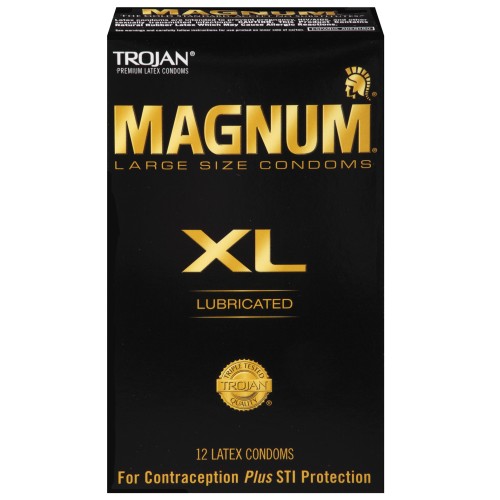 Trojan Magnum XL Lubricated Condoms Box of 12