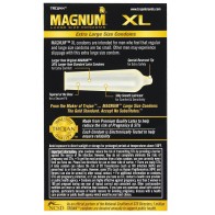 Condones Lubricados Magnum XL Trojan Caja de 12