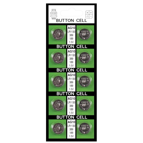 Batteries AG10 Card of 10