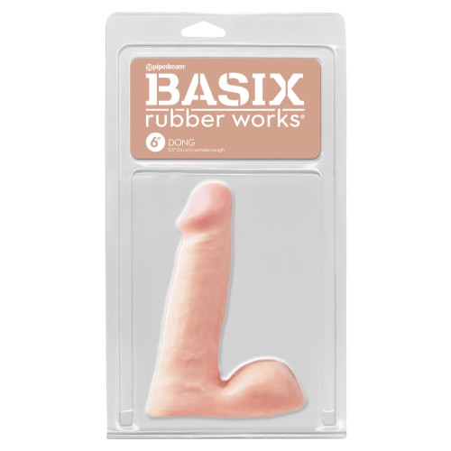 Basix Rubber Works Dong de 6 Pulgadas Carne