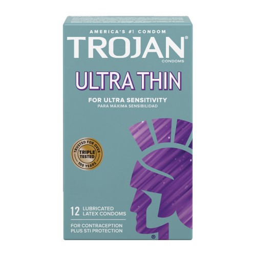 Preservativos Trojan Ultra Thin Paquete de 12