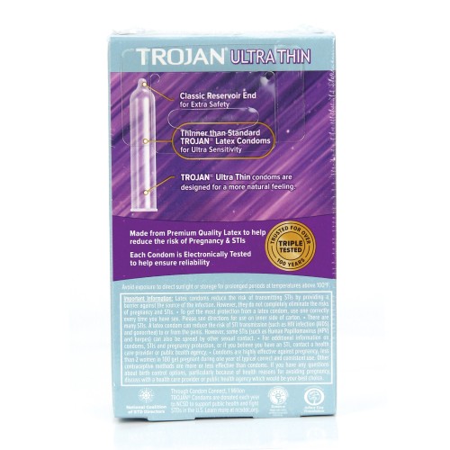 Preservativos Trojan Ultra Thin Paquete de 12