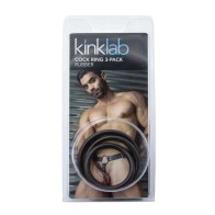 KinkLab Rubber Cock Rings - 3 Pack