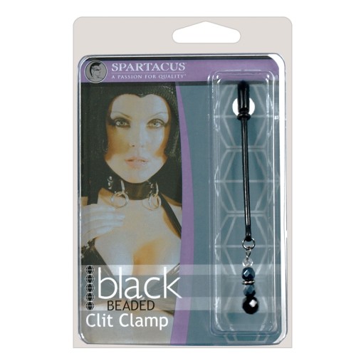 Spartacus Black Beaded Clit Clamps - Adjustable for Perfect Sensation