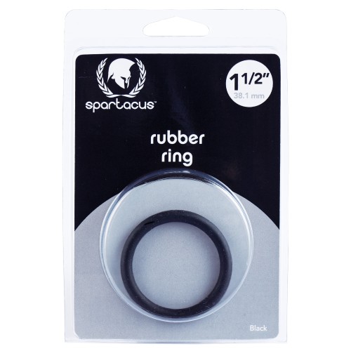 Spartacus 1.5 Rubber Cock Ring Black - Extended Pleasure