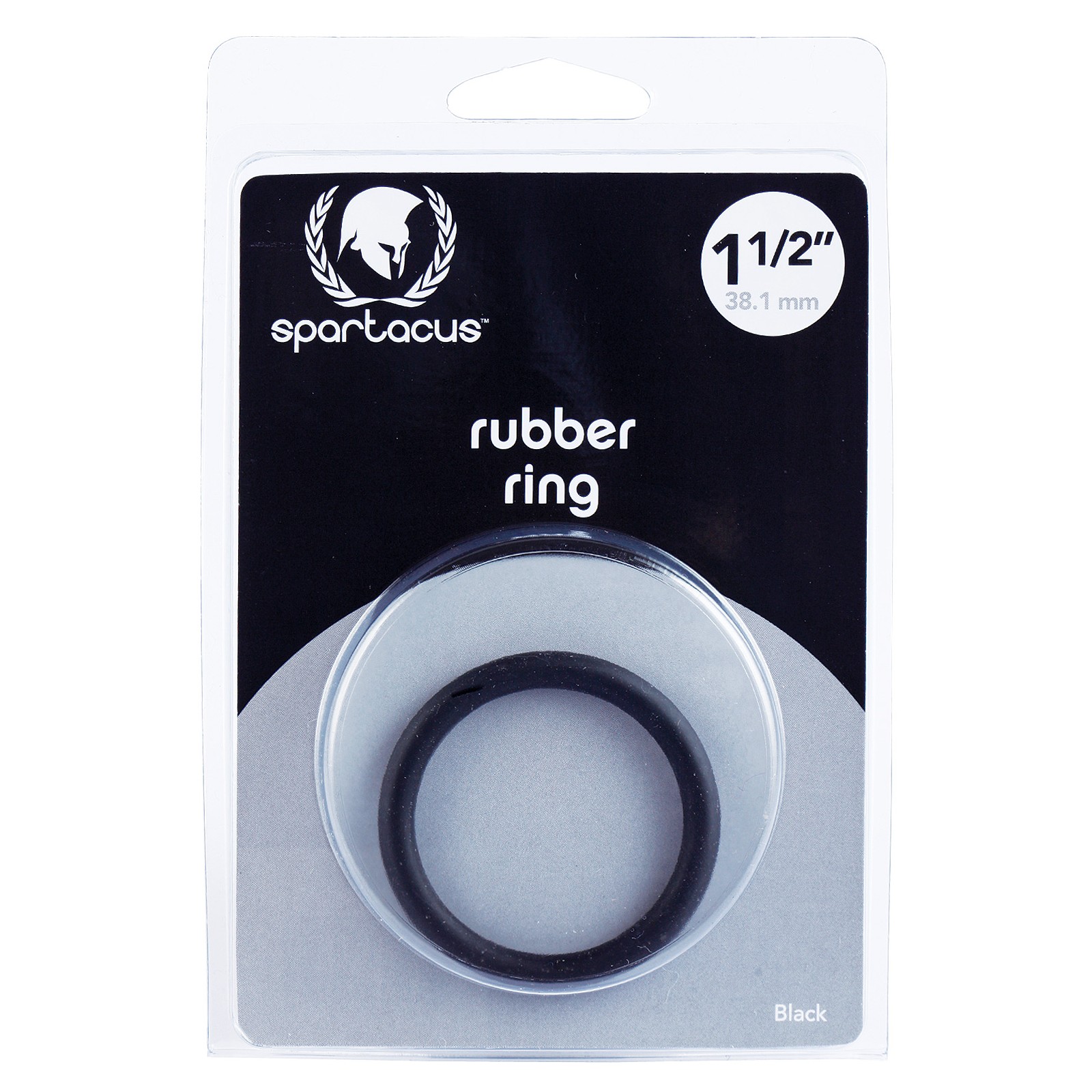 Spartacus 1.5 Rubber Cock Ring Black - Extended Pleasure