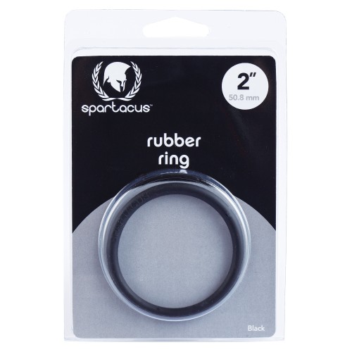 Spartacus Rubber Cock Ring 2 Black