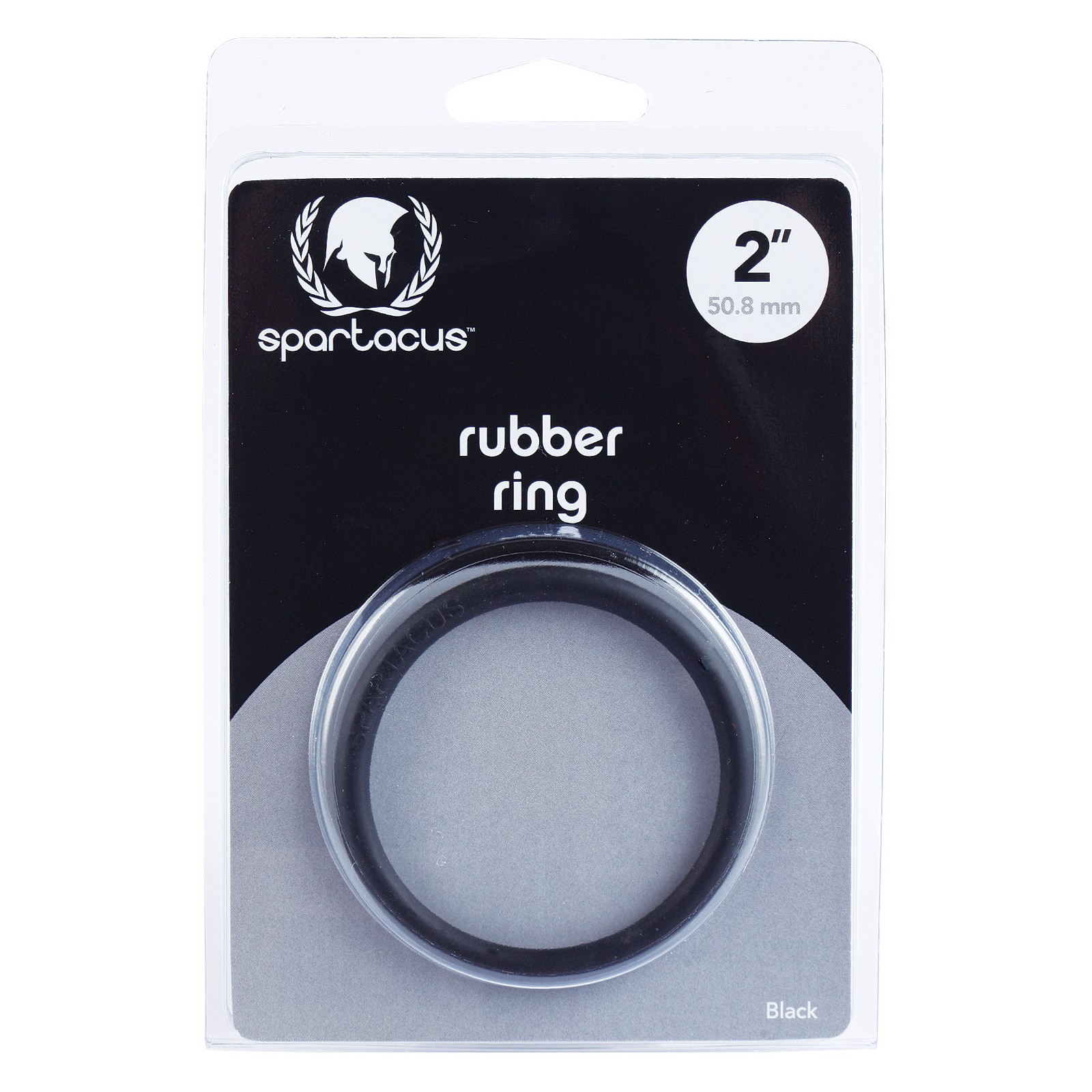 Spartacus Rubber Cock Ring 2 Black