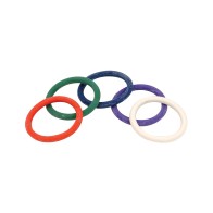 Spartacus Rubber Cock Ring Set Rainbow