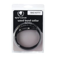 Collar de Cuero BAD KITTY Spartacus - Negro