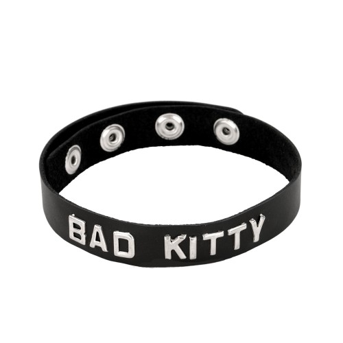 Collar de Cuero BAD KITTY Spartacus - Negro