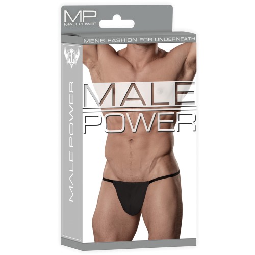 Male Power Nylon Lycra Pouch Thong Black O/S