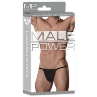 Male Power Nylon Lycra Pouch Thong Black O/S