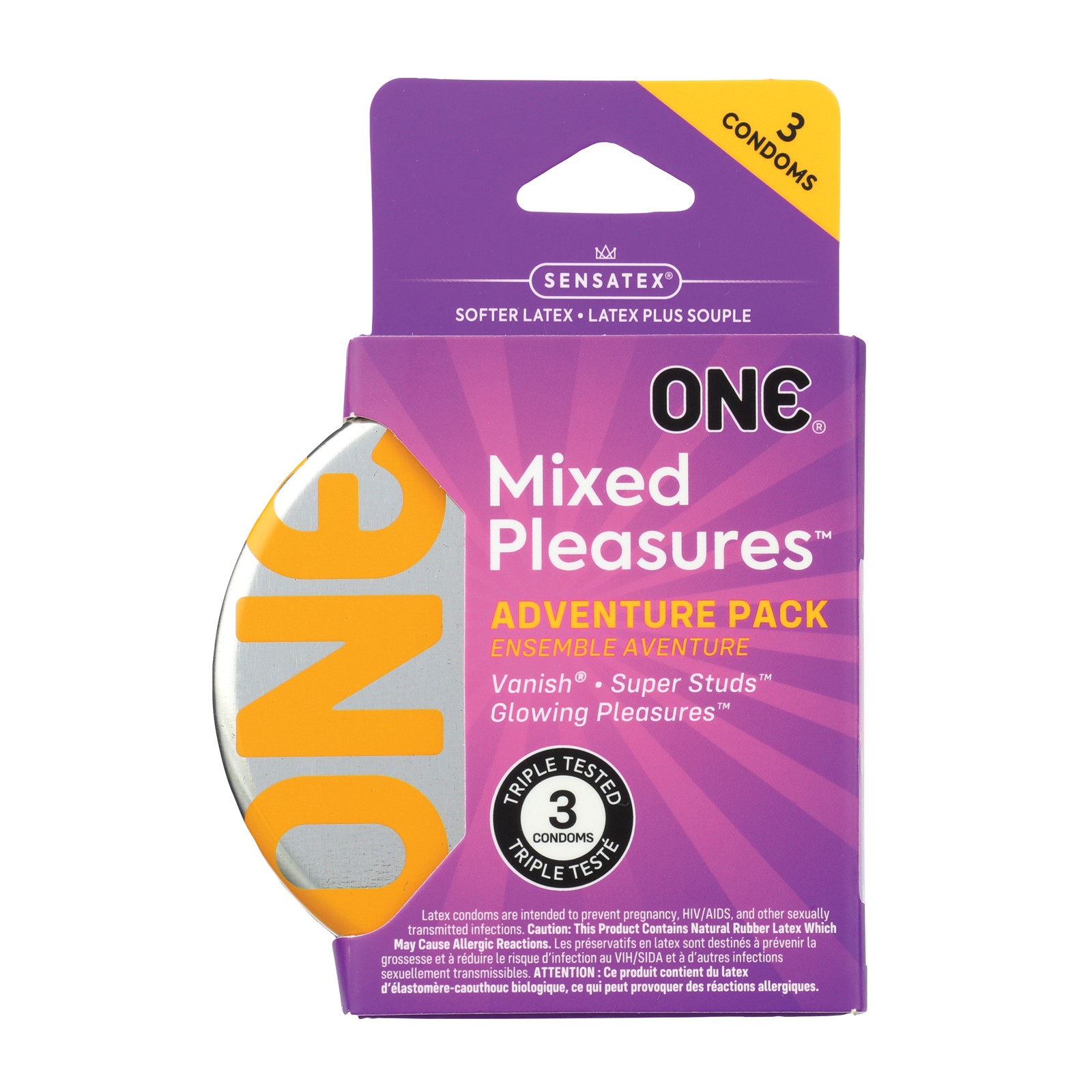 Condones Mixed Pleasure Caja de 3 para Diversión Segura