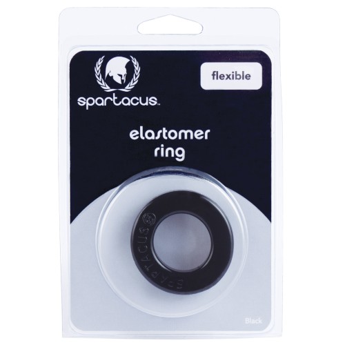 Anillo para el Pene Spartacus Elastomer - Negro Metro