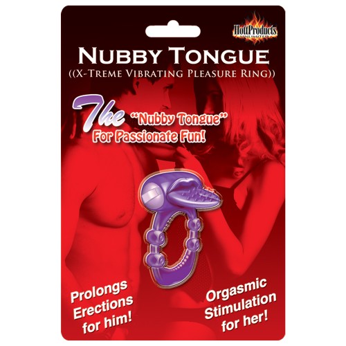 Anillo Vibrador Nubby Tongue X-treme - Púrpura