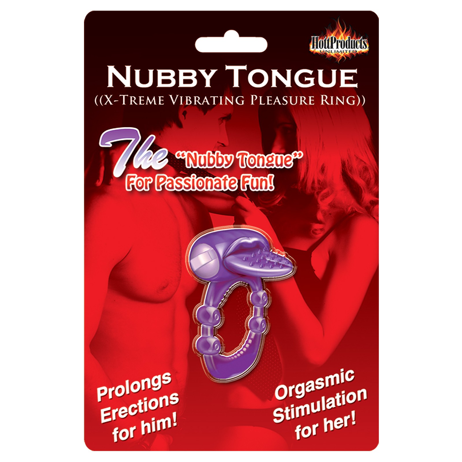 Anillo Vibrador Nubby Tongue X-treme - Púrpura