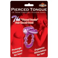 Pierced Tongue Vibrating Pleasure Ring Purple