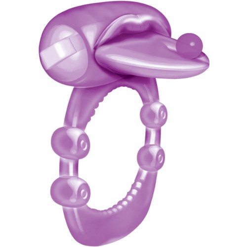 Pierced Tongue Vibrating Pleasure Ring Purple