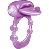 Pierced Tongue Vibrating Pleasure Ring Purple